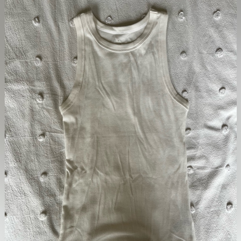 WOMENS A NEW DAY HIGH NECK TANK IN WHITE